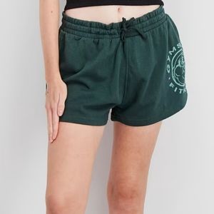 Gym Shark Legacy Graphic Sweat Shorts in Dark Green Size XL